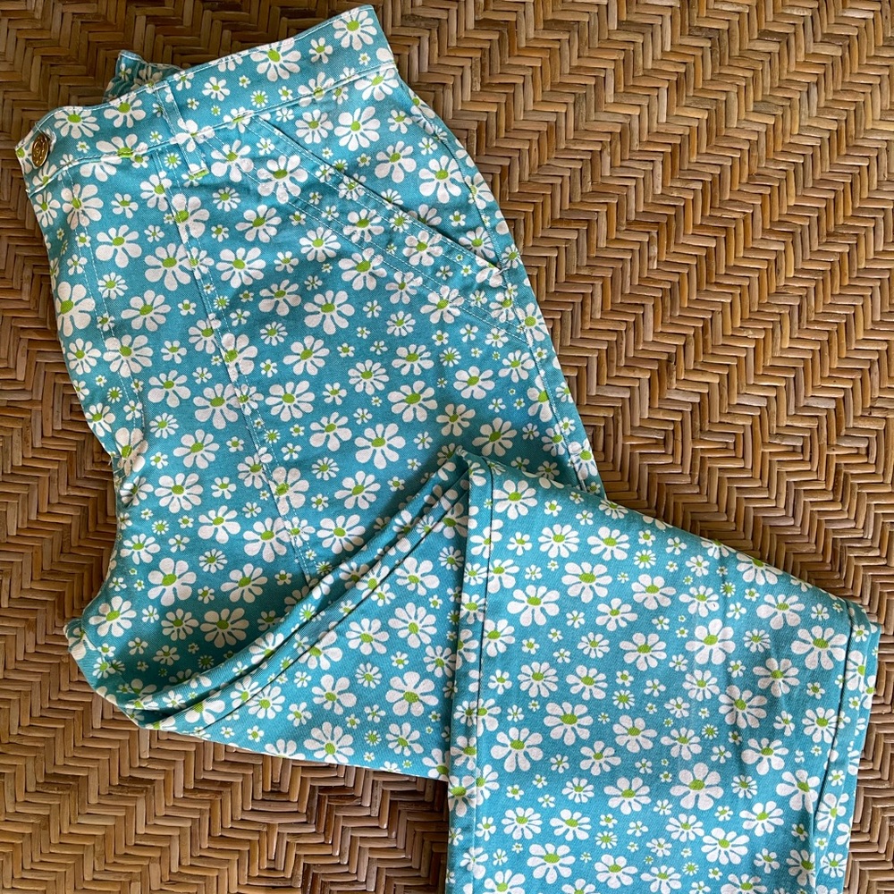 Big Bud Press Daisy Work Pants in Blue/Green L